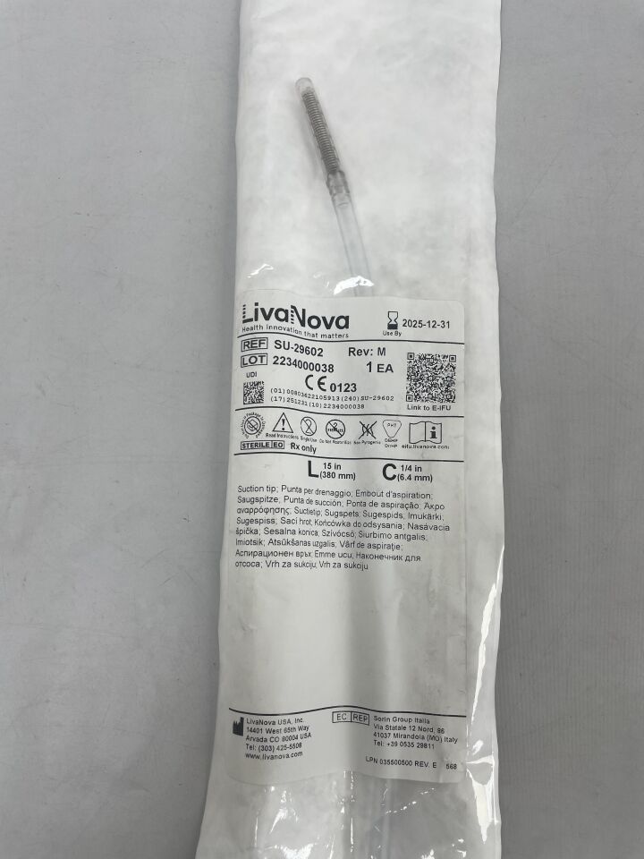 SU-29602 - LIVANOVA - Suction Tip, 380m. 6.4mm , ( EA ) - ( Expiry Date : 2025-12-31 )