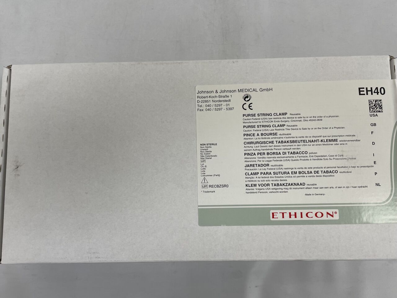 EH40 - ETHICON - 可重複使用的錢包繩夾,()-(有效期限至:2099-12-31)