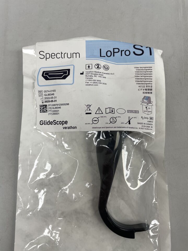 0574-0165 - VERATHON MEDICAL - glidescope spectrum titanium lopro s1 , ( ) - ( Expiry Date : 2025-05-31 )