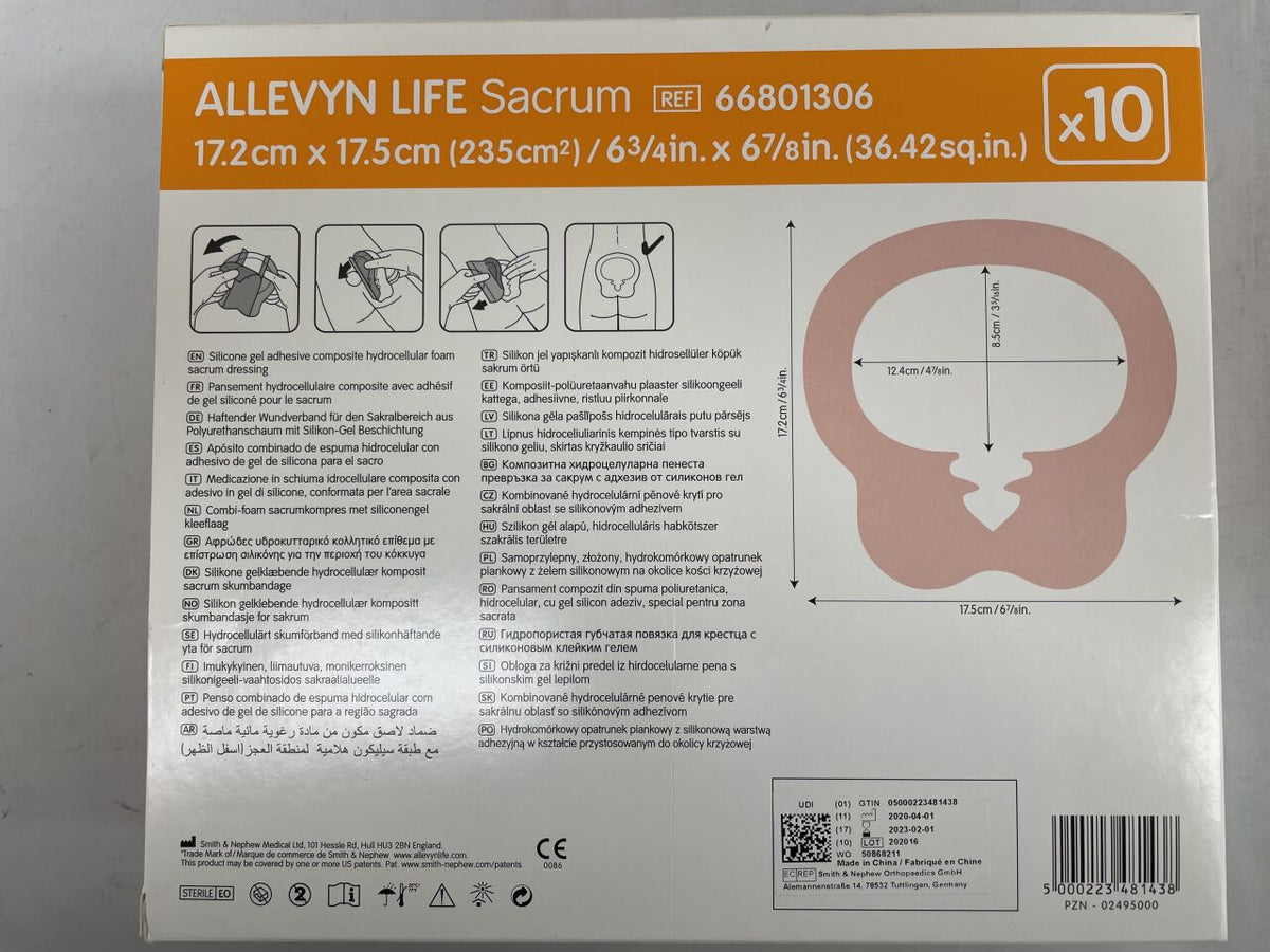 66021306 - SMITH & NEPHEW - ALLEVYN LIFE SACRUM, 17.2cm x 17.5cm, ()