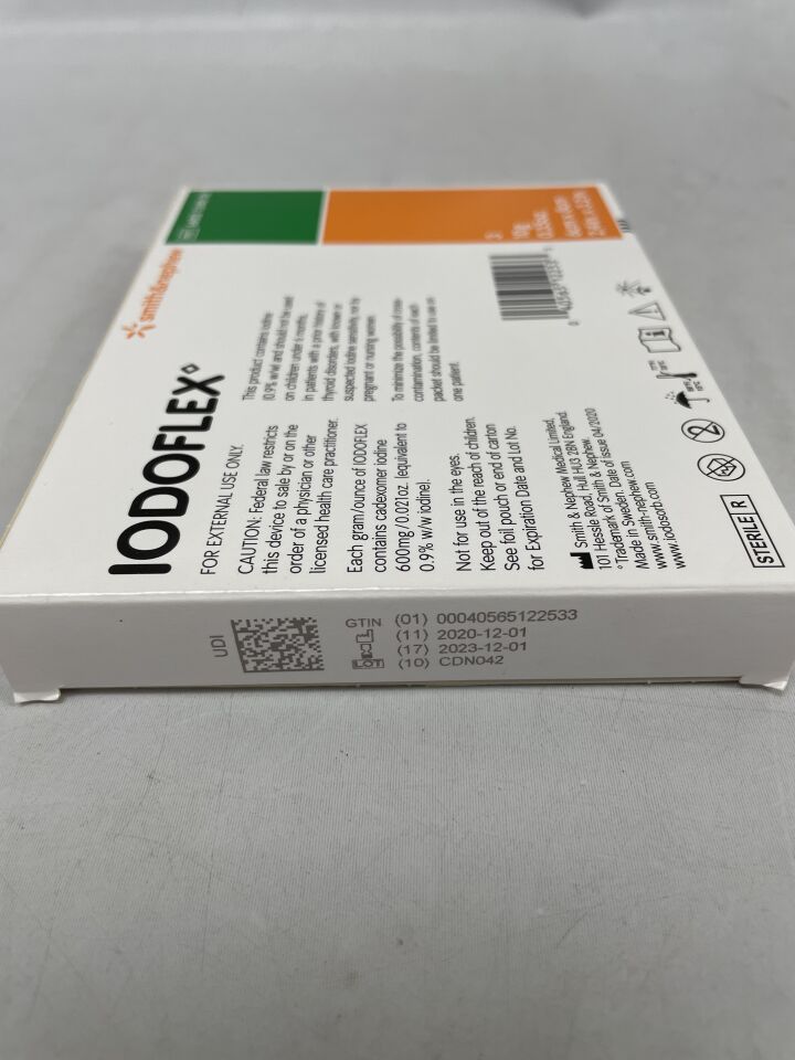 6602134010 - SMITH & NEPHEW - IODOFLEX Cadexomer Iodine Pad, (BX/3) - ( Expiry Date: 2023-12-01 )