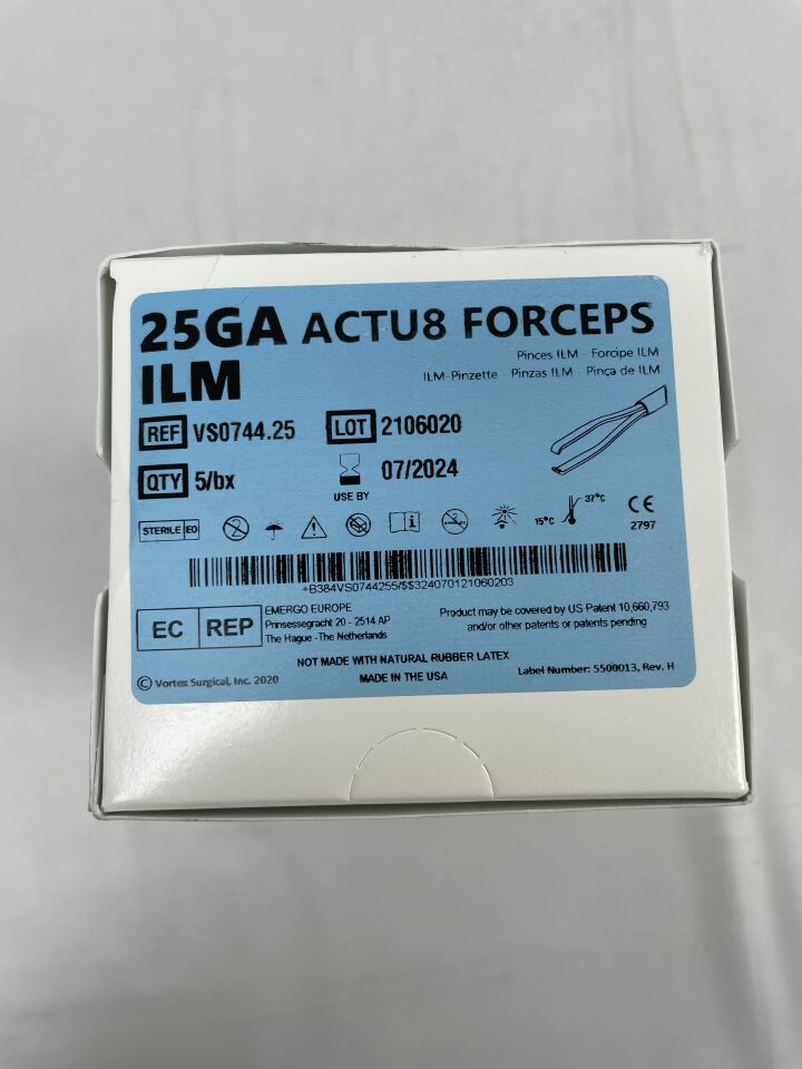 VS0744.25 - VORTEX - ACTU8 Forceps, 25G, () - ( Expiry Date: )