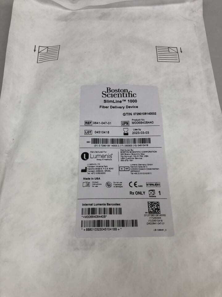 0641-047-01 - BOSTON SCIENTIFIC - SlimLine 1000 Fiber Delivery Device, () - ( Expiry Date: 2023-03-03 )
