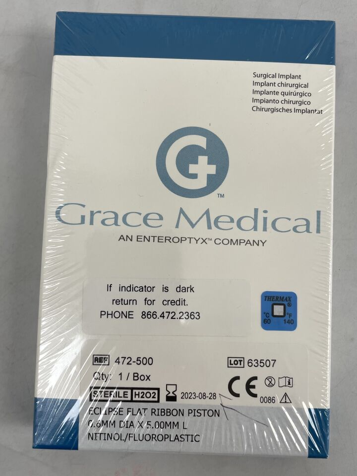 472-500 - GRACE MEDICAL - ECLIPSE FLAT RIBBON PISTON 0.6mm X 5.00mm NITINOL/FLUOROPLASTIC, (EA) - ( Expiry Date: 2023-08-28 )