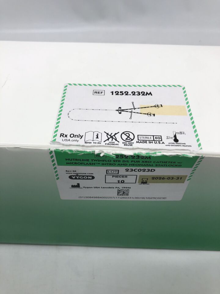 1252.232M - VYGON - Nutriline Twinflo 導尿管,附 Microflash 導入裝置和新生兒 Statlock 裝置,2F,(BX/10)-(有效期:2026-03-31)