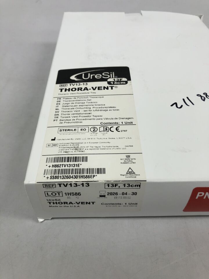 TV13-13 - URESIL - Thora-Vent Thoracic Vent Procedure Tray, 13F , ( BX/1 ) - ( Expiry Date : 2026-04-10 )