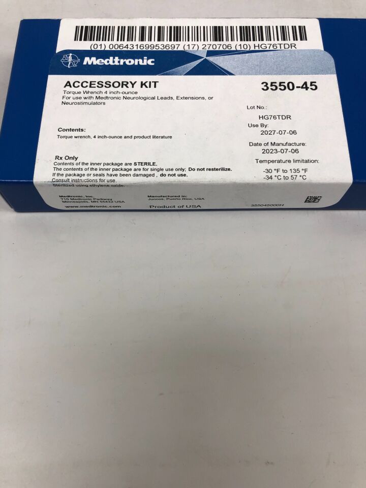 3550-45 - MEDTRONIC - Accessory Kit, Torque Wrench, 4in , ( BX/1 ) - ( Expiry Date : 2027-07-06 )