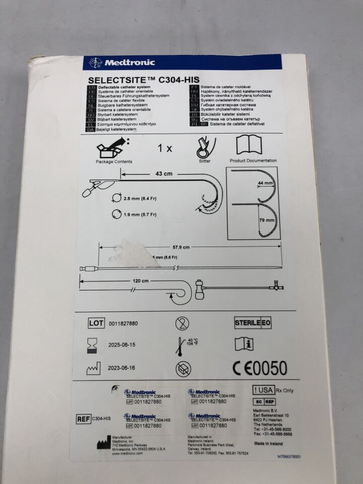 C304-HIS - MEDTRONIC - SelectSite Deflectable Catheter System, 43cm , ( BX/1 ) - ( Expiry Date : 2025-06-15 )