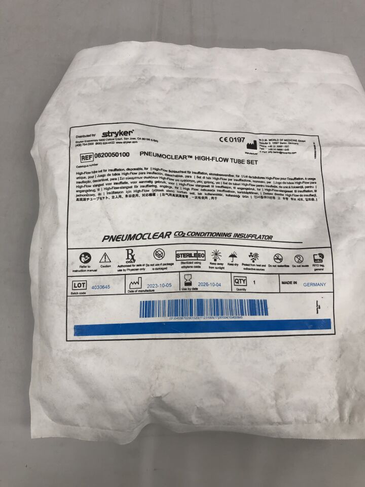 620050100 - STRYKER - Pneumoclear High-Flow Tube Set , ( EA ) - ( Expiry Date : 2026-10-04 )