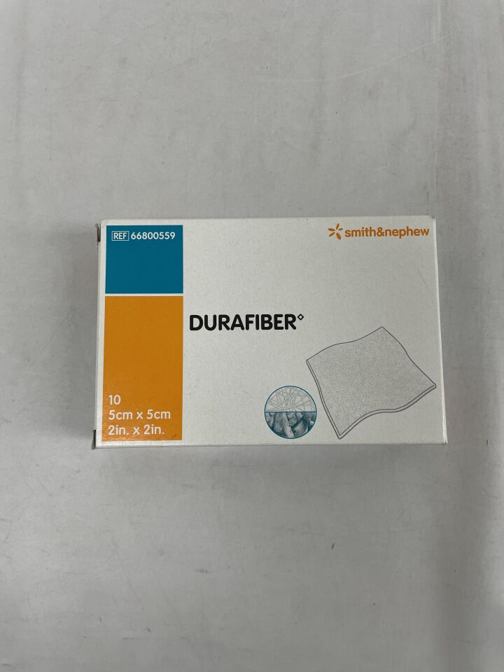 66800559 - SMITH & NEPHEW - durafiber gelling fiber dressing 5cm x 5cm, (BX/10) - ( Expiry Date: 2024-04-01 )