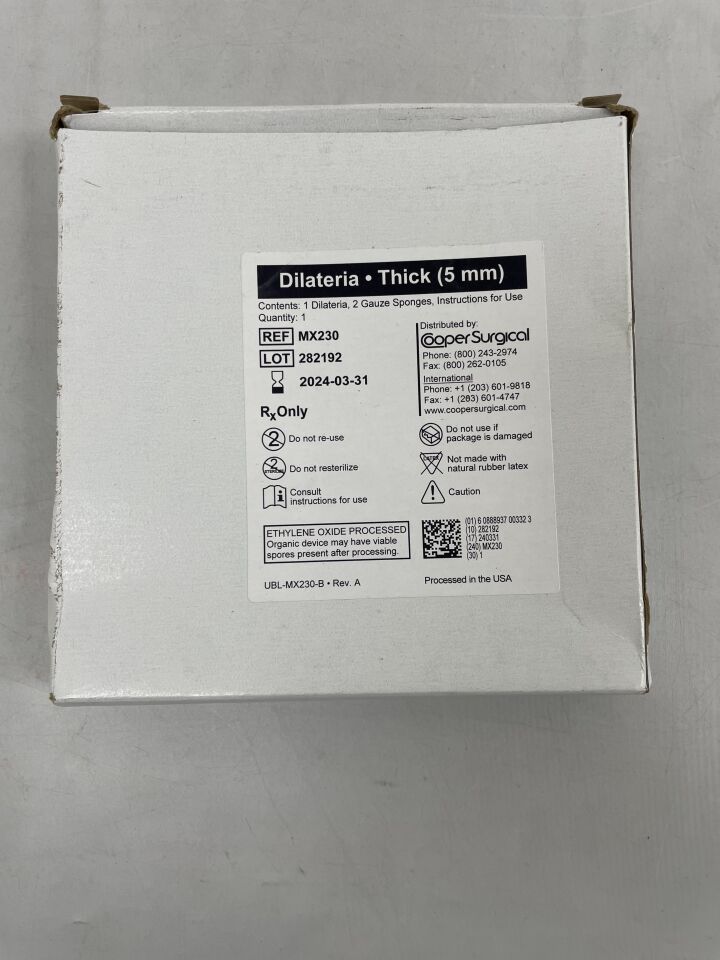 MX230 - COOPER SURGICAL - DILATERIA, Thick, 5mm, (EA) - ( Expiry Date: 2024-03-31 )
