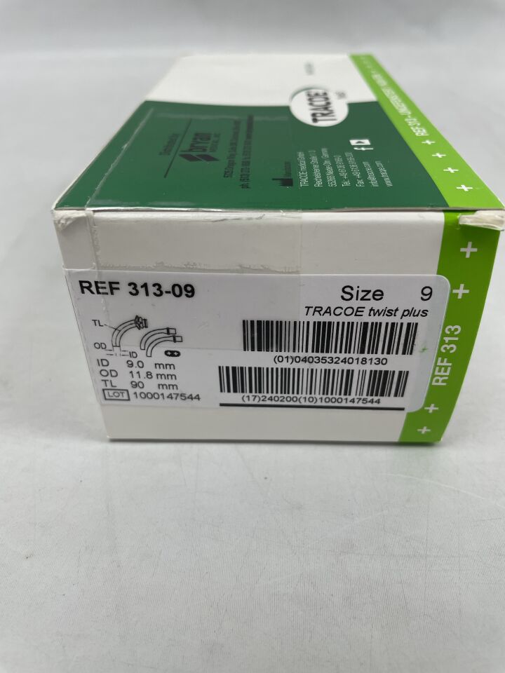 REF 313-09 - BRYAN MEDICAL - tracoe twist plus tracheostomy tube, size 9, (EA)