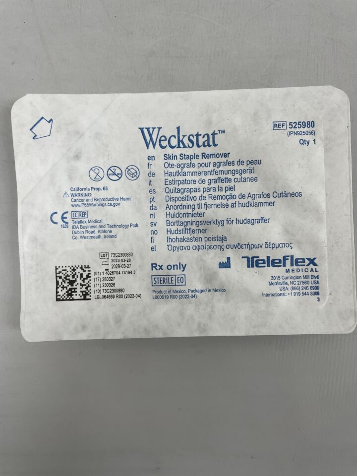 525980 - TELEFLEX - Wekstat 皮膚縫合釘移除器,()-(有效期至:2028-03-27)