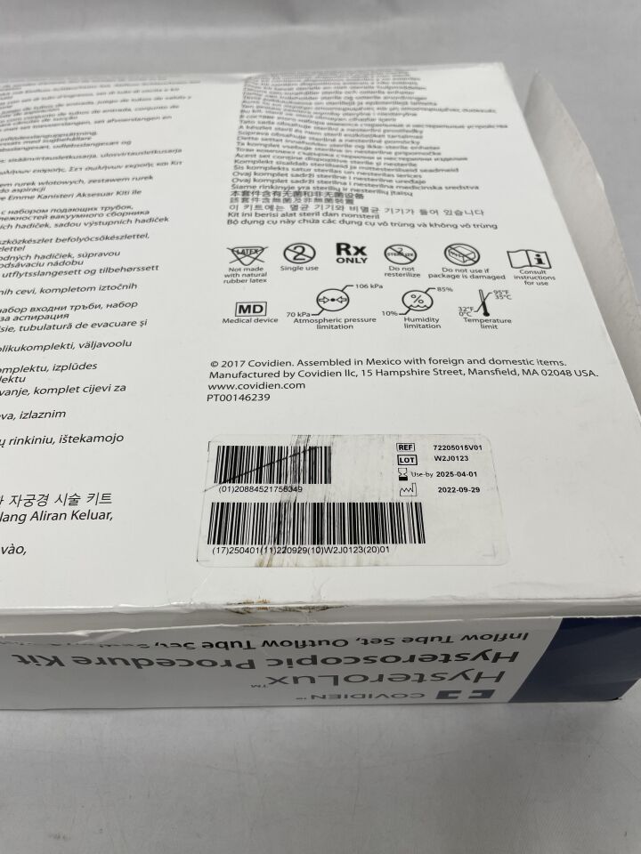 72205015 - COVIDIEN - hysterolux 子宮鏡手術包,(EA)-(有效期至:2025-04-01)