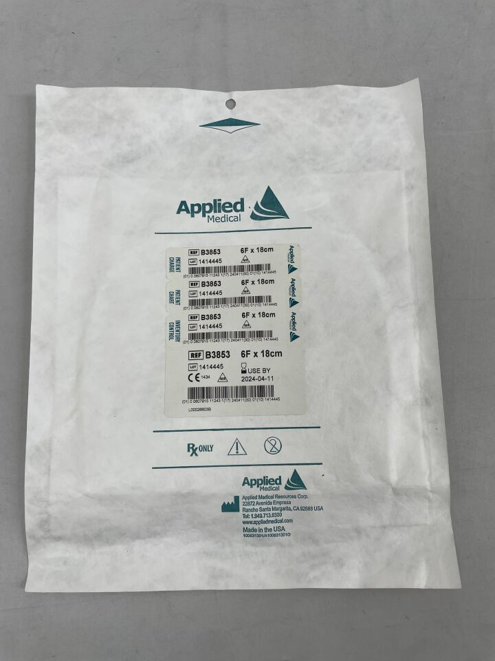 B3853 - APPLIED MEDICAL - Ureteral Stent, 6 Fr dia. x 18 cm, (EA) - ( Expiry Date: 2024-04-11 )