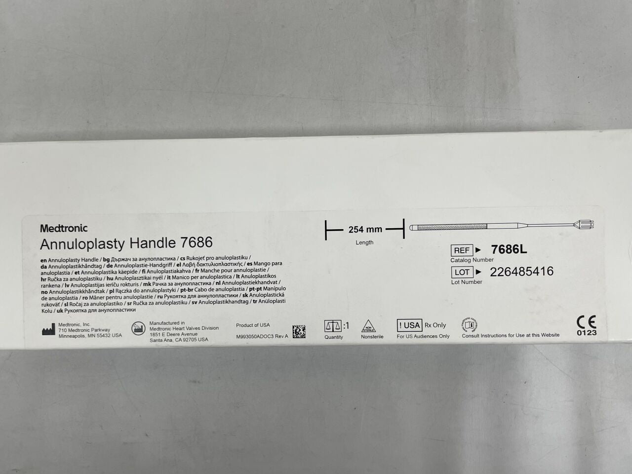 7686L - MEDTRONIC - Annuloplasty Handle 7686, 254mm , ( EA ) - ( Expiry Date : 2099-12-31 )