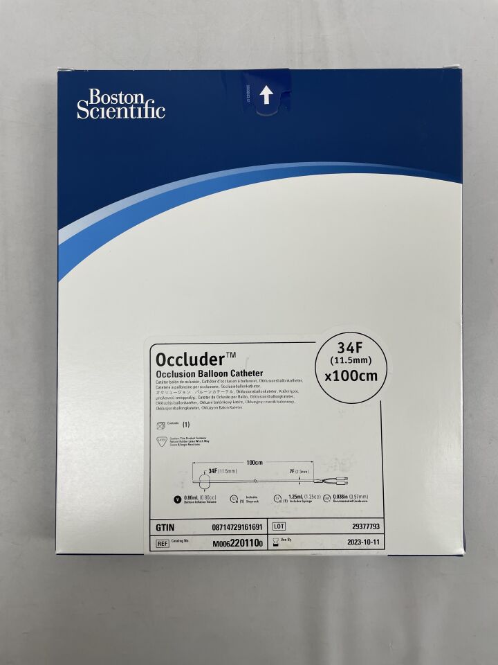 220110 - BOSTON SCIENTIFIC - Occluder Occlusion Balloon Catheter, 34F x 100cm, () - ( Expiry Date: 2023-10-11 )
