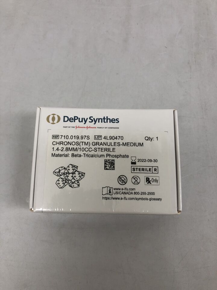 710.019.97S - SYNTHES - Chronos Granules, Medium, 1.4-2.8mm, 10cc, (BX/265) - ( Expiry Date: 2022-09-30 )