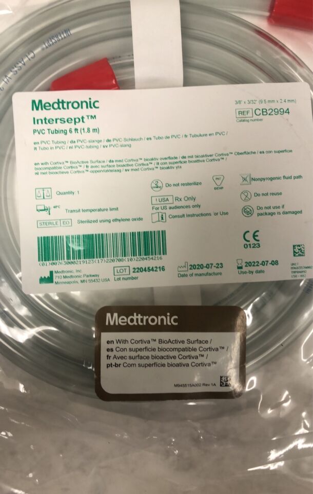 CB2994 - MEDTRONIC - Intersept Tubing 3/8" x 3/32" x 6', (BX/50) - ( Expiry Date: 2024-02-15 )