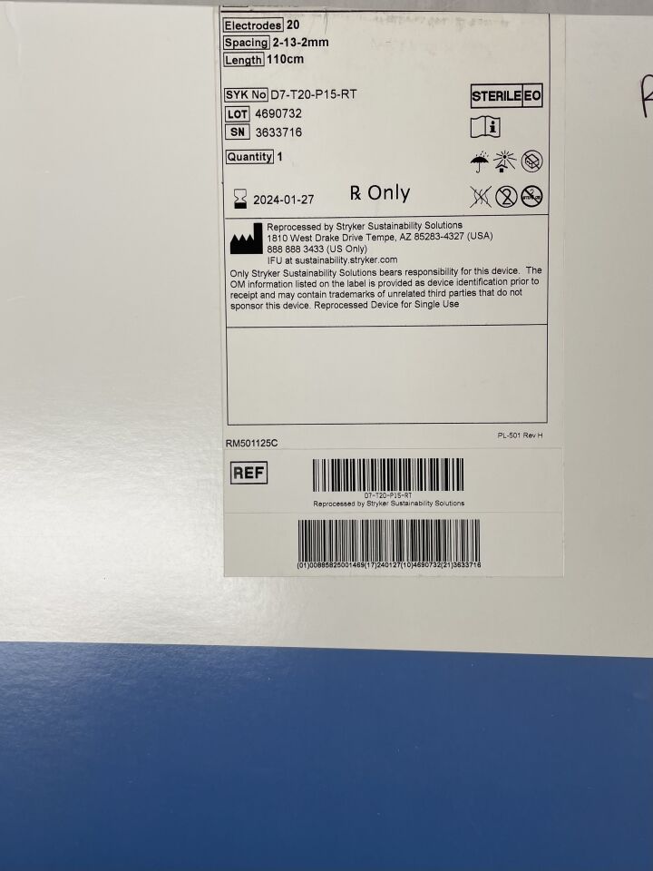 D7-T20-P15-RTREP - STRYKER - Diagnostic EP Catheter Halo, 7F, (BX/150) - ( Expiry Date: 2024-01-27 )