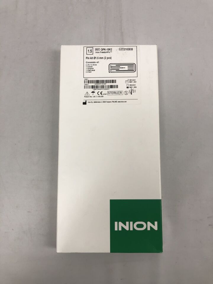 OPK-15K2 - INION - FreedomPin kit, 1.5m diameter X 50mm length, (BX/35) - ( Expiry Date: 2024-03-01 )