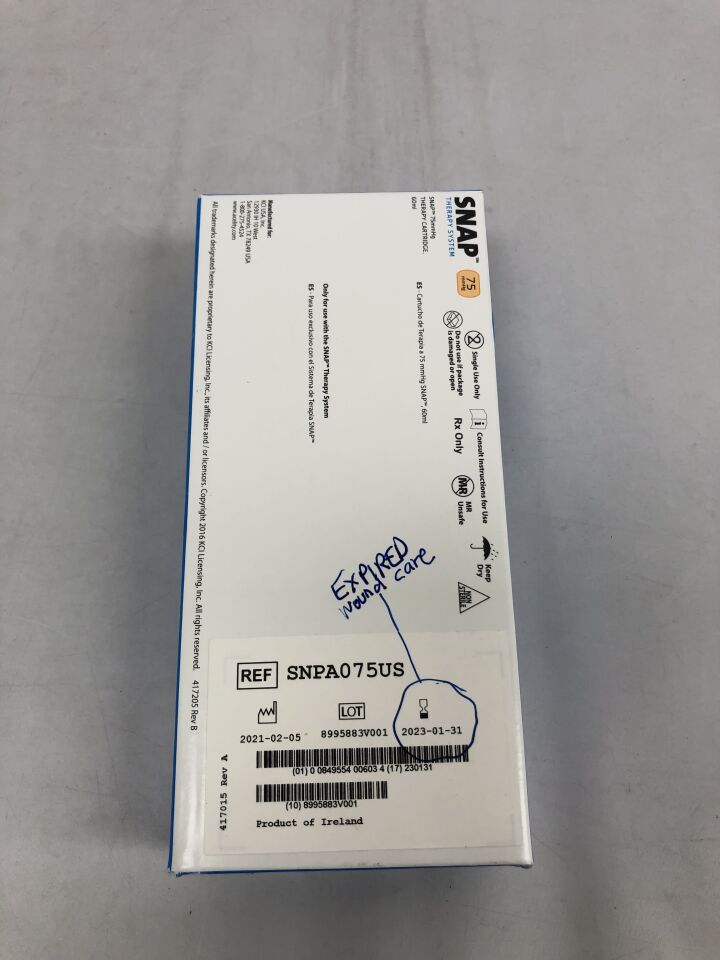 SNPA075US - KCI - snap wound care cartridge, 75mmhg, (BX/55) - ( Expiry Date: 2023-01-31 )