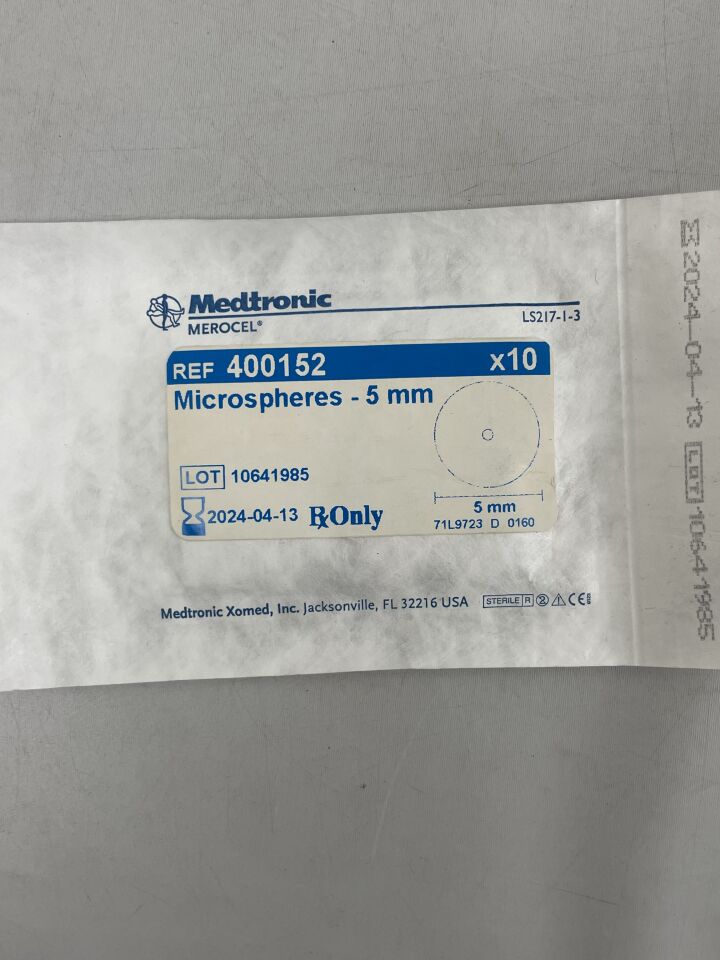 400152 - MEDTRONIC - Microspheres, 5mm, (EA) - ( Expiry Date: 2024-04-13 )