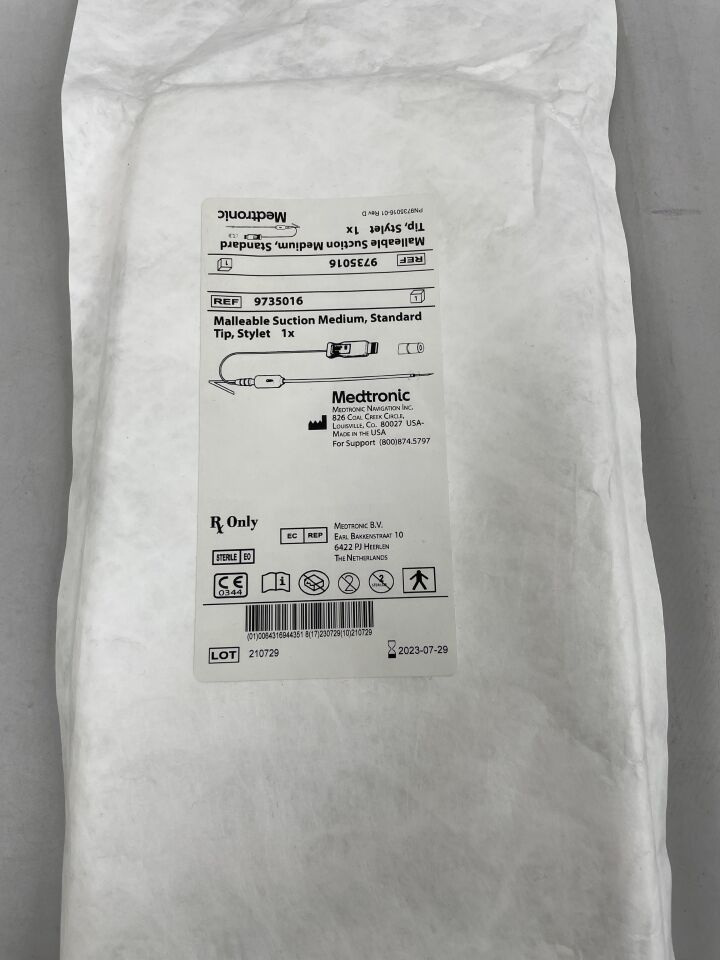 9735016 - MEDTRONIC - malleable suction medium, standard tip, stylet, (EA) - ( Expiry Date: 2023-07-29 )