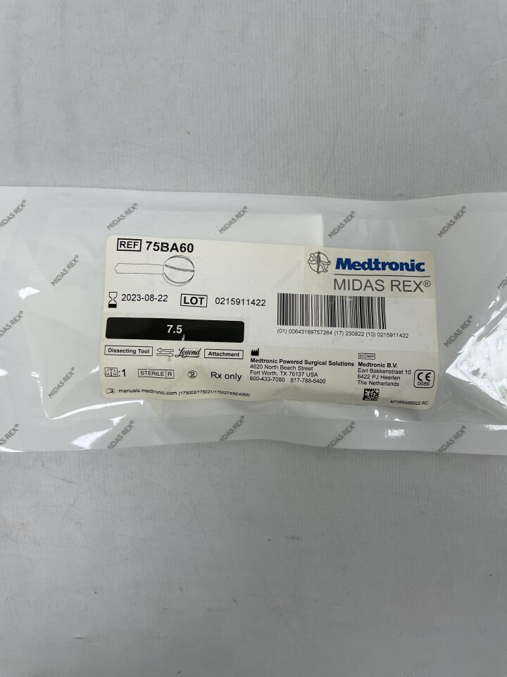 75BA60 - MEDTRONIC - midas rex legend, ball fluted 7.5cm, 6mm, (EA) - ( Expiry Date: 2023-08-22 )