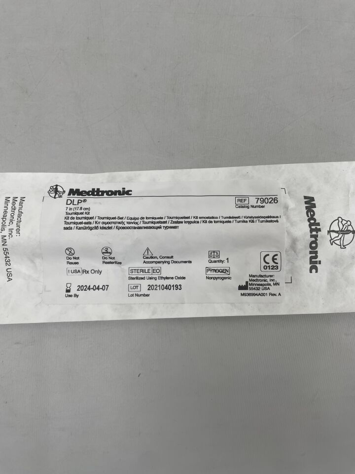 79026 - MEDTRONIC - DLP Tourniquet Kit, 7in, (EA) - ( Expiry Date: 2024-04-07 )