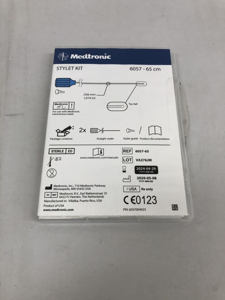 6057-65 - MEDTRONIC - Stylet Kit for use with Transvenous Leads, 0.356mm, (BX/2) - ( Expiry Date: 2024-04-29 )