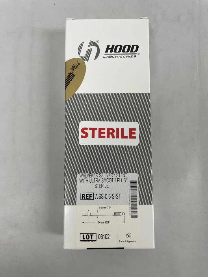 WSS-0.6-S-ST - HOOD - WALVEKAR SALIVARY STENT with ULTRA-SMOOTH PLUS, .06 x 74mm, (BX/1) - ( Expiry Date: 2024-02-18 )