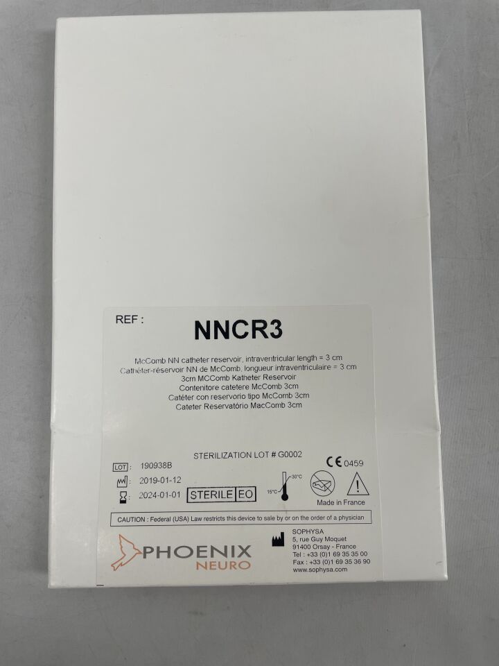 NNCR3 - SOPHYSA - McComb NN Catheter Reservoir, 3cm, (EA) - ( Expiry Date: 2024-01-01 )