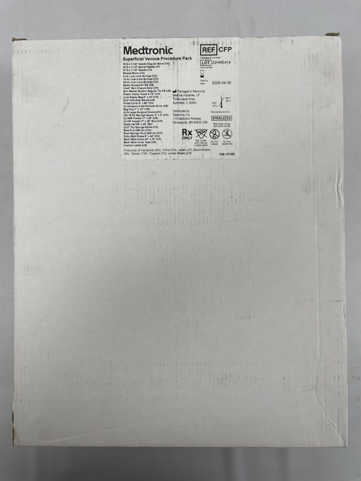 CFP - MEDTRONIC - Superficial Venous Procedure Pack , ( BX/1 ) - ( Expiry Date : 2025-04-30 )