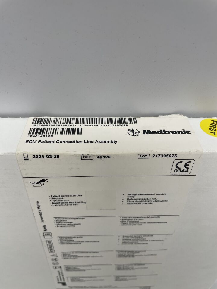 46126 - MEDTRONIC - EDM Patient Connection Line Assembly, 30 x 180 cm, Red End Plug, Stopcock, () - ( Expiry Date: 2024-02-29 )