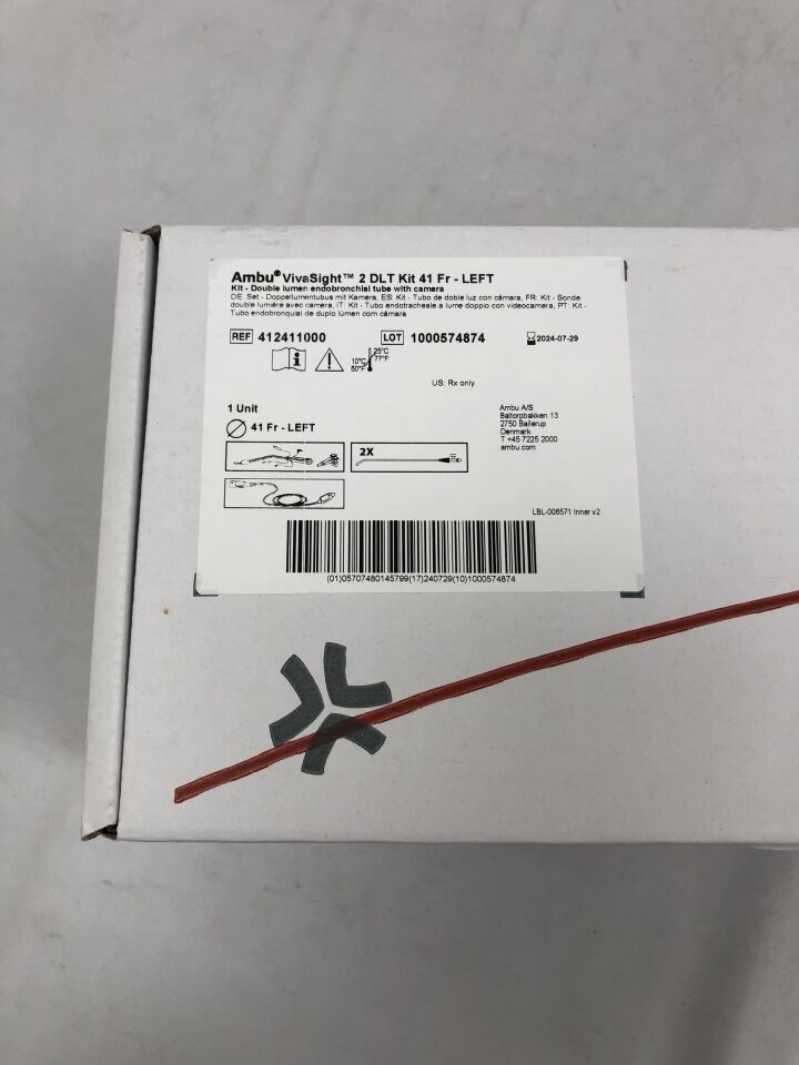 412411000 - AMBU - VivaSight 2 DLT Kit, Left, Double Lumen Endobronchial Tube with Camera 41Fr, (BX/1) - ( Expiry Date: 2024-07-29 )