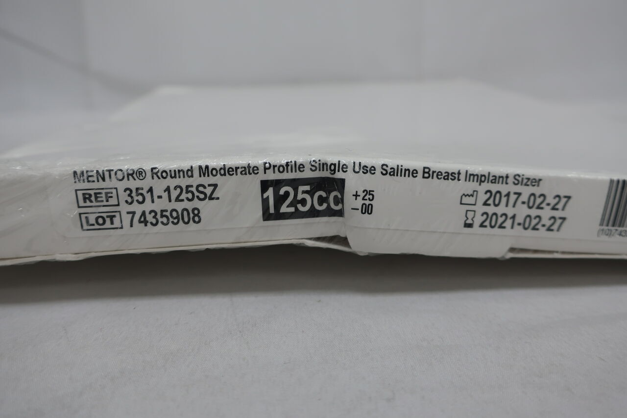 351-125SZ - MENTOR - Round Moderate Profile Saline Breast Implant Sizer, 125cc, (BX/1) - ( Expiry Date: 2024-02-09 )
