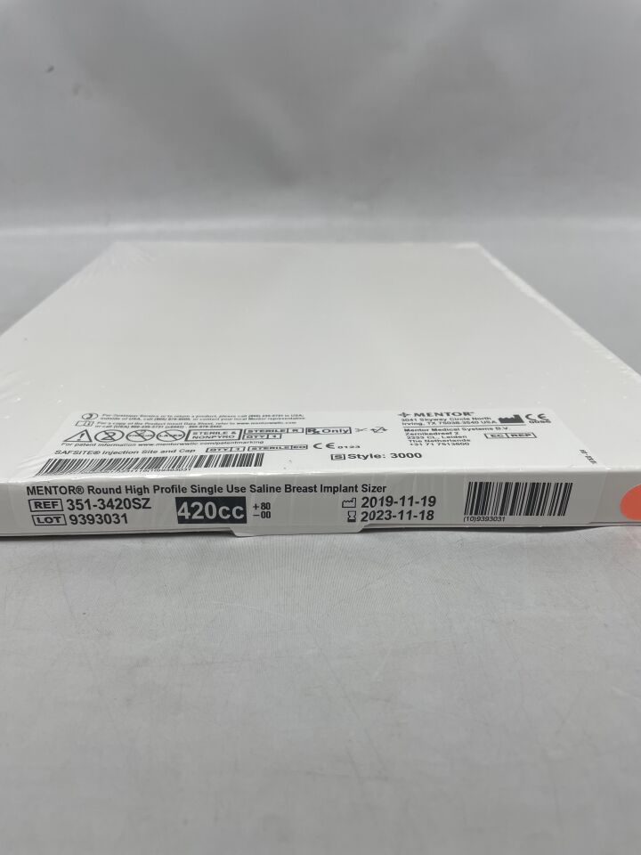 351-3420SZ - MENTOR - Round High Profile Saline Breast Implant Sizer, 420cc, (BX/1) - ( Expiry Date: 2023-11-18 )