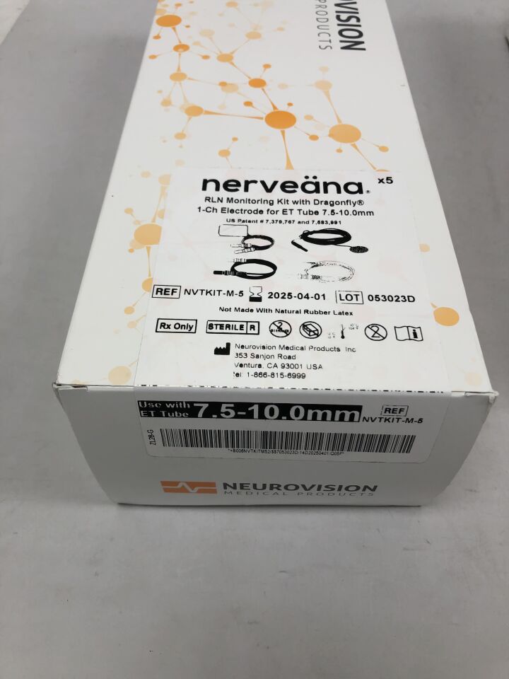 NVTKIT-M-5 - NEUROVISION - Kit de monitorización de nervios RLN con electrodo Dragonfly para tubo endotraqueal de 6-7 mm (BX/5) - (Fecha de caducidad: 01/04/2025)