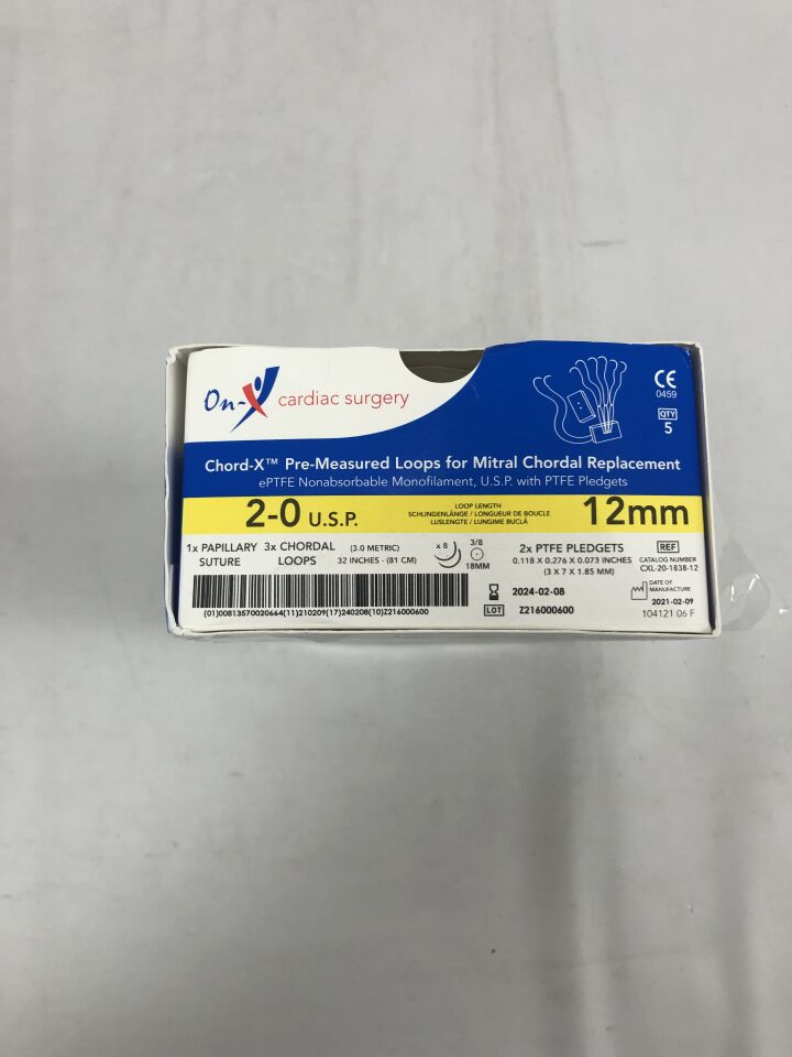 CXL-20-1838-12 - ONX LIFE - Chord-X Pre-Measured Loops For Mitral Chordal Replacement, (BX/5) - ( Expiry Date: 2024-02-08 )
