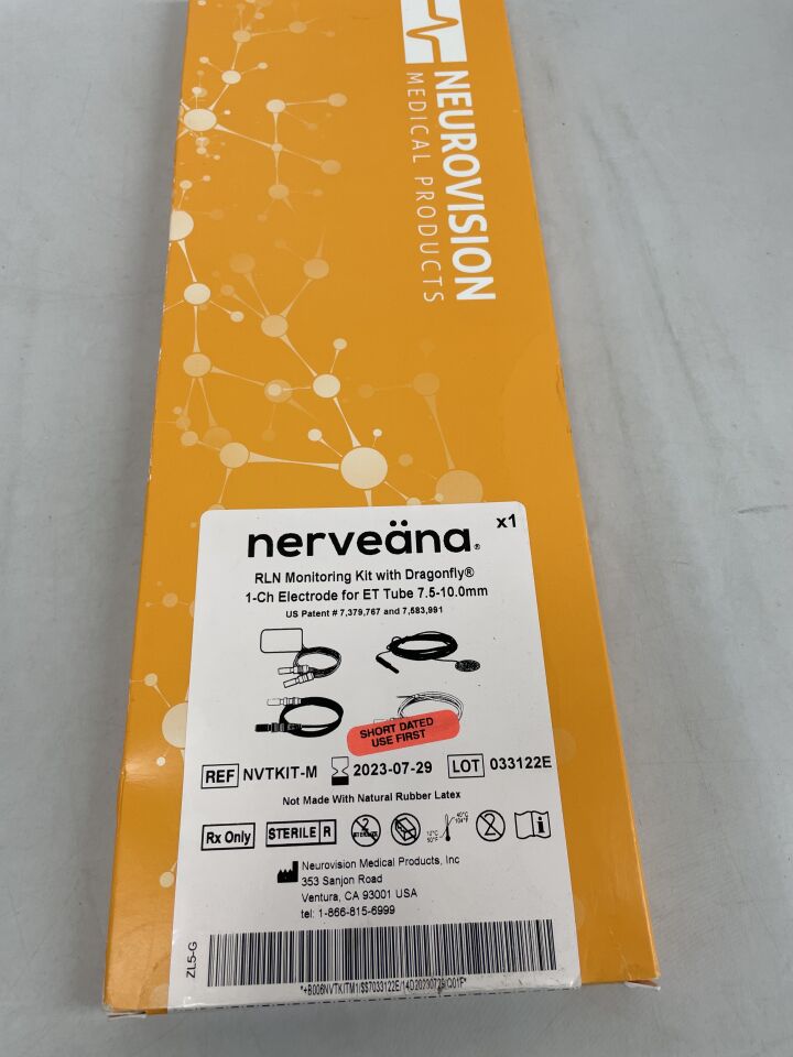 NVTKIT-M - NEUROVISION - Neurovision Nerveana RLN Monitoring Kit w/Dragonfly Electrode for ET Tube 7.5-10.0mm, (BX/1) - ( Expiry Date: 2024-02-01 )