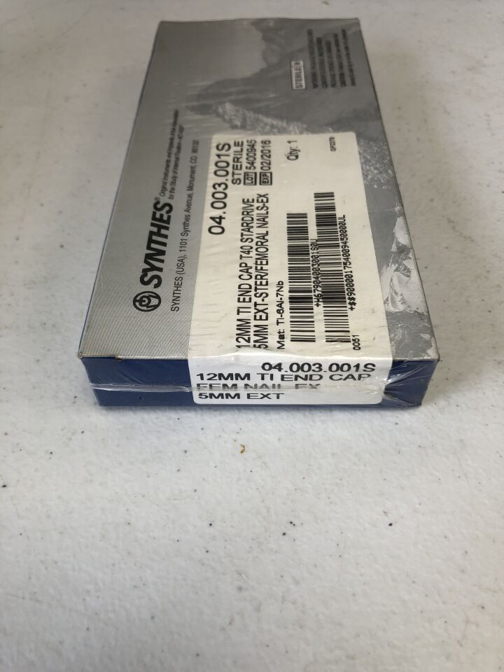 04.003.001S - SYNTHES - 12mm Titanium End Cap Femoral Nail, 5mm EXT, (BX/1) - ( Expiry Date: 2016-02-01 )