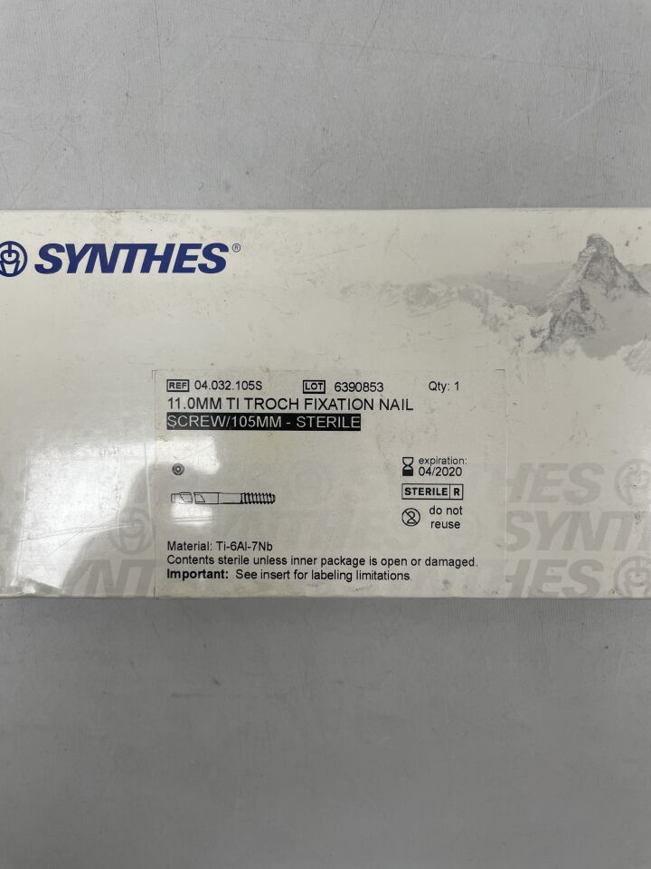 04.032.105S - SYNTHES - 11.0mm ti troch fixation nail screw/105mm - sterile, (BX/1) - ( Expiry Date: 2020-04-17 )