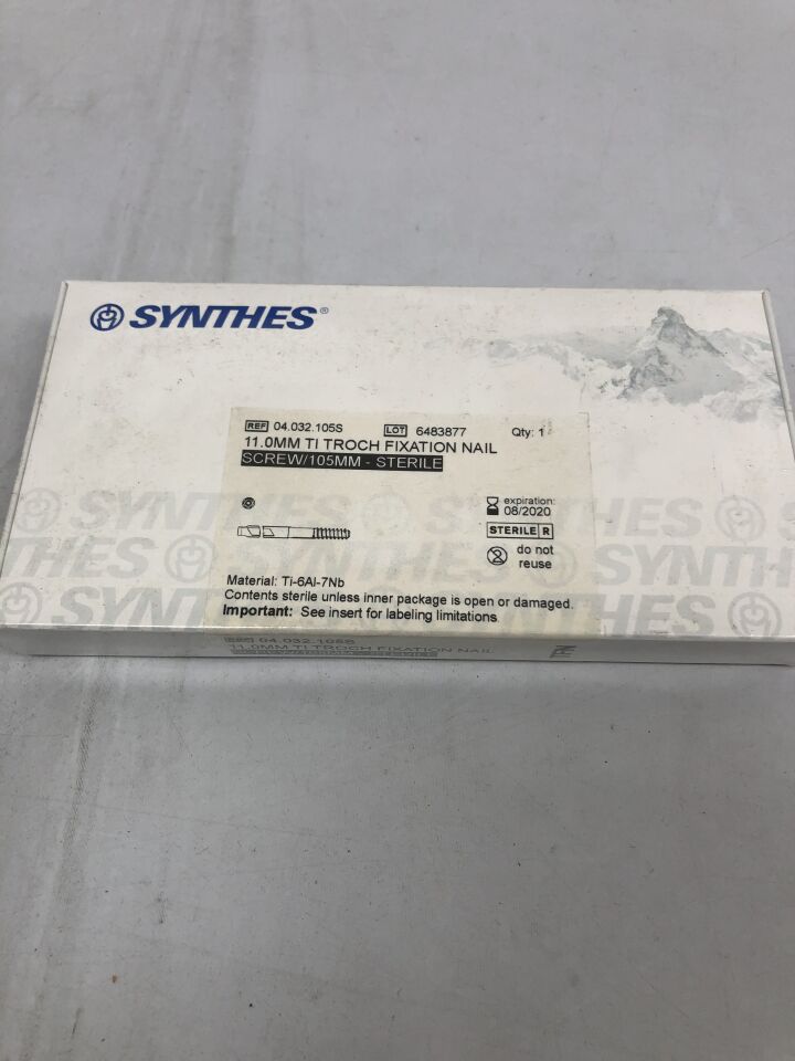 04.032.105S - SYNTHES - Titanium Troch Fixation Nail, 11mm X 105mm, (BX/1) - ( Expiry Date: 2020-08-31 )
