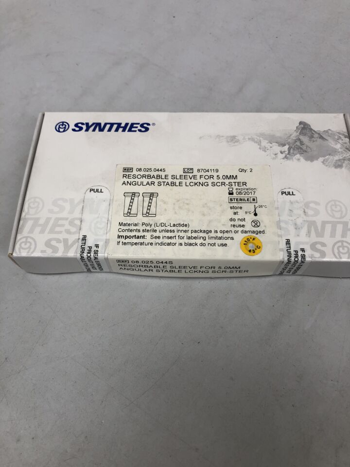 08.025.044S - SYNTHES - Resorbable Sleeve for 5mm Angular Stable Locking Screw, (BX/1) - ( Expiry Date: 2017-08-31 )