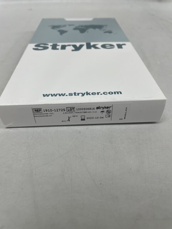 1910-1272S - STRYKER - sonicanchor kit 2.5mm x 10mm, force fiber #0 c-2, (BX/1) - ( Expiry Date: 2023-10-04 )
