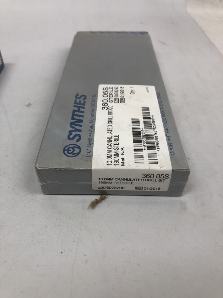360.05S - SYNTHES - Cannulated Drill Bit, 10mm X 190mm, (BX/1) - ( Expiry Date: 2018-01-01 )