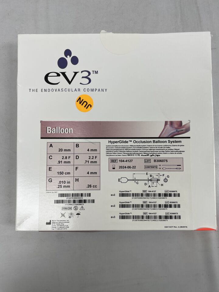 104-4127 - MICRO THERAPEUTICS - EV3 HyperGlide Occlusion Balloon System, (EA) - ( Expiry Date: 2024-06-22 )
