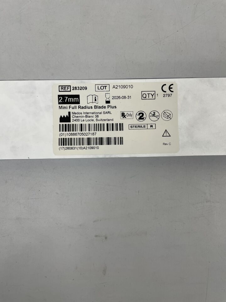 283209 - MEDOS - FMS Mini Full Radius Blade Plus 2.7mm, (EA) - ( Expiry Date: 2026-08-31 )
