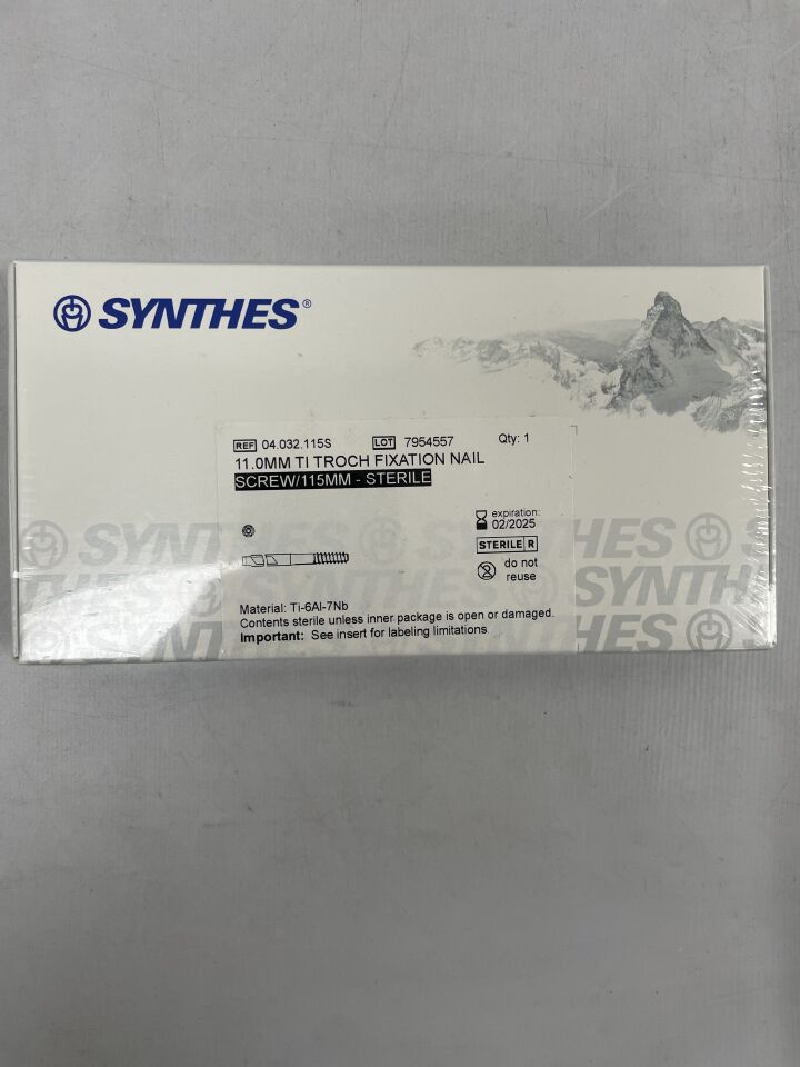 04.032.115S - SYNTHES - 11.0mm ti troch fixation nail screw/115mm - sterile, (BX/1) - ( Expiry Date: 2025-02-28 )